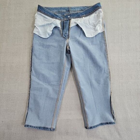 Faded Glory Jeans Women's size 16 (36x22) Blue Medium Wash Mid Rise Cropped - Picture 6 of 16